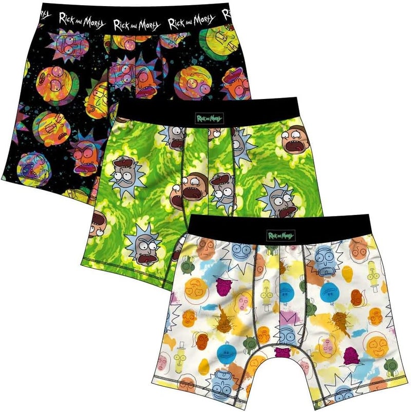 Rick & Morty Men's Boxer Briefs (Pack of 3)